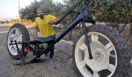 Traktör tekerli motosiklet yaptı!
