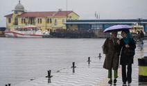 İzmir'de yağmur manzaraları