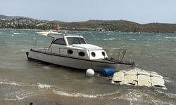 Bodrum'da fırtına: 10 tekne karaya oturdu
