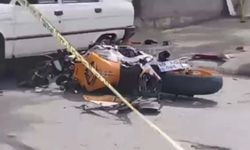 Motosiklet sürücüsünün acı sonu!