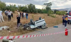 Otomobil takla attı... Sürücüsü can verdi!
