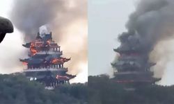 1500 yıllık Yongqing Tapınağı'nda yangın çıktı!
