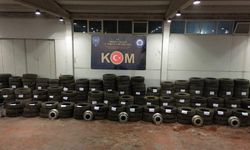 Gümrük kaçağı 263 araç lastiği ele geçirildi