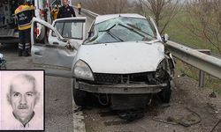 Otomobil, refüje ve bariyerlere çarptı: Yaşlı adam can verdi!