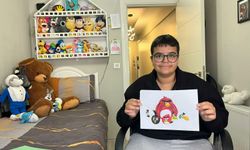 Özel gereksinimli Atakan'ın hafızası, karikatür yeteneğiyle birleşti