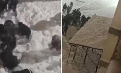 KYK binası önünde kar kütlesi düştü: 2 öğrenci yaralı