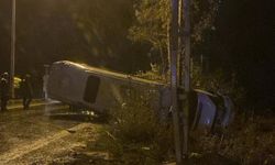 İşçileri taşıyan minibüs devrildi: 13 yaralı