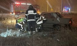 Otomobil tarlaya uçtu: Sürücüsü yaralandı