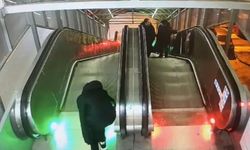 Manisa'da yürüyen merdivenler arızalı sanılıyordu: Gerçek kameradan çıktı