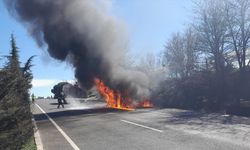 Faciadan dönüldü: Cip alev alev yandı!