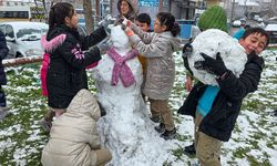 Çocukların kar sevinci!