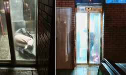 İzmir’den ‘barınma’ manzaraları… Evsizlerin sığınağı kent asansörleri!