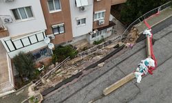 Mahallede korkutan çökme: İstinat duvarı hala düzeltilemedi