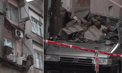 Gökten beton yağdı... 2 balkon çöktü, 1 araba perte çıktı!