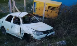 Otomobil dere yatağına devrildi: 3’ü çocuk 5 yaralı