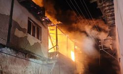 Köy alev alev yandı!