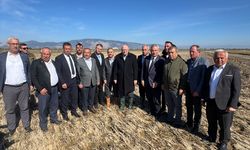 Aydın'da tarım arazilerini sel vurdu... Genel Başkan yerinde inceledi