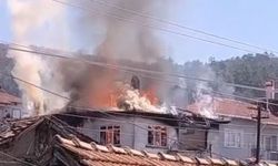 Köyde korkutan yangın