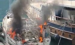 Fethiye’de yelkenli tekne yandı