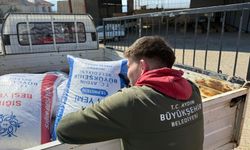 Aydın Büyükşehir'den küçük üreticiye yem desteği!