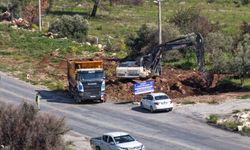 Akbük'te yol çalışmaları tam gaz