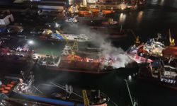 Kuru yük gemisinde yangın