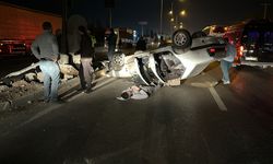 Kütahya'da feci kaza: Otomobil takla attı!