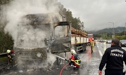 Otoyolda yangın paniği