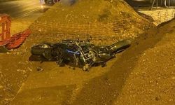 İş makineleri sonu oldu... Motosiklet sürücüsü can verdi!