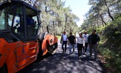 Pamucak'ın yollarında asfalt seferberliği