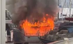 Eski kulüp başkanına ait motoryat, alev alev yandı!