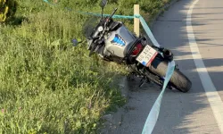 Motosiklet kontrolden çıktı, sürücü metrelerce sürüklendi: Feci son