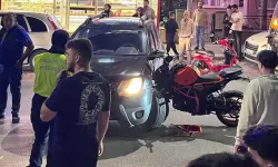 Otomobille çarpışan motosikletin sürücüsü yaralandı!