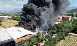 Gökyüzü siyaha boyandı: Denizli'de fabrika yangını!