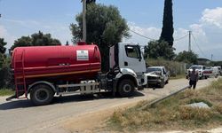 Ödemiş'te vidanjör ile otomobil çarpıştı: 1 yaralı!
