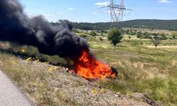 Otomobil devrilip alev aldı: 5 kişi yaralandı