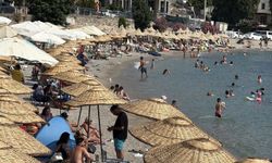 Bodrum sahillerinde yoğunluk!