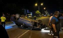 Mucize gibi kurtuluş: Takla atan araçtan burunları dahi kanamadan çıktılar