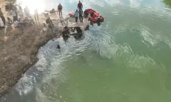 Serinlemek için girdiği çayda can verdi!