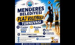 Menderes'te plaj voleybolu zamanı