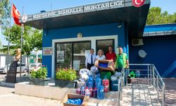 Muhtarlardan örnek dayanışma: 550 kilo mavi kapak toplandı