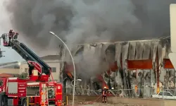 0tobüs bakım onarım atölyesinde yangın