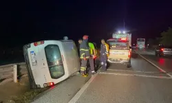 Refüje devrilen hafif ticari araçta kimse bulunamadı
