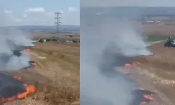 İki farklı otluk alanda çıkan yangında 300 dönüm arazi zarar gördü