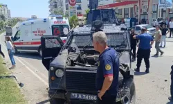 Zırhlı araç, takla attı; 2 polis yaralı