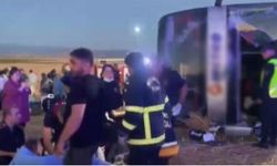 Yolcu otobüsü devrildi: 46 yaralı!