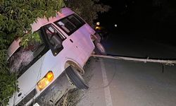 Ağaca çarpan minibüsteki 2 kişi yaralandı