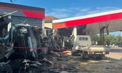 Kömür yüklü TIR, akaryakıt istasyonuna girdi: 1 ölü, 2 yaralı