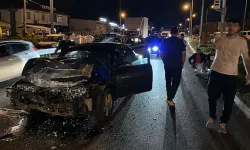 iki otomobilin çarpıştığı kazada 5 kişi yaralandı!