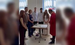 Tedavi gördüğü hastanede evlendi